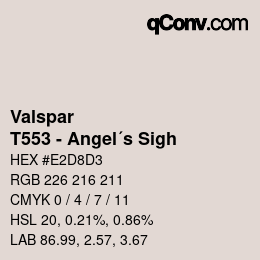 Code couleur: Valspar - T553 - Angel´s Sigh | qconv.com