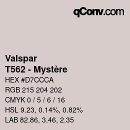 カラーコード: Valspar - T562 - Mystère | qconv.com