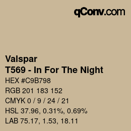 Farbcode: Valspar - T569 - In For The Night | qconv.com