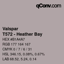 カラーコード: Valspar - T572 - Heather Bay | qconv.com