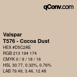 Farbcode: Valspar - T576 - Cocoa Dust | qconv.com