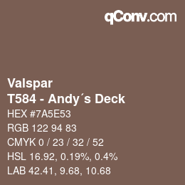 Farbcode: Valspar - T584 - Andy´s Deck | qconv.com