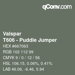 Color code: Valspar - T606 - Puddle Jumper | qconv.com