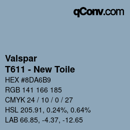 Farbcode: Valspar - T611 - New Toile | qconv.com