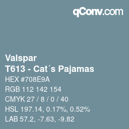 カラーコード: Valspar - T613 - Cat´s Pajamas | qconv.com