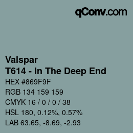 Código de color: Valspar - T614 - In The Deep End | qconv.com