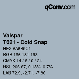 Color code: Valspar - T621 - Cold Snap | qconv.com