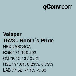 Color code: Valspar - T623 - Robin´s Pride | qconv.com