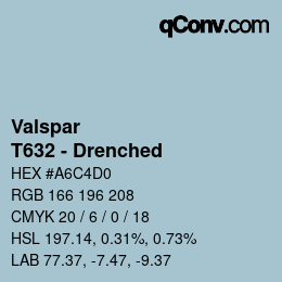 カラーコード: Valspar - T632 - Drenched | qconv.com