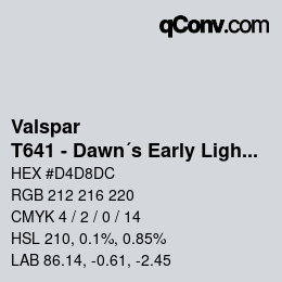 Color code: Valspar - T641 - Dawn´s Early Light | qconv.com