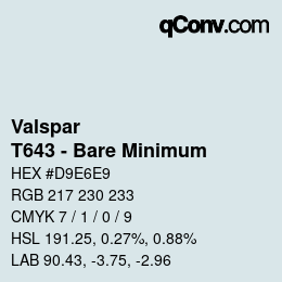 Color code: Valspar - T643 - Bare Minimum | qconv.com