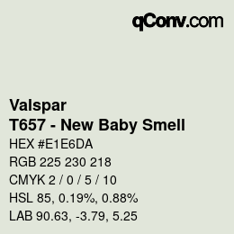 カラーコード: Valspar - T657 - New Baby Smell | qconv.com