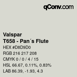 Color code: Valspar - T658 - Pan´s Flute | qconv.com