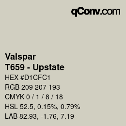 Color code: Valspar - T659 - Upstate | qconv.com