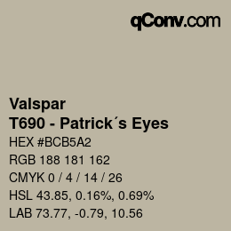 カラーコード: Valspar - T690 - Patrick´s Eyes | qconv.com