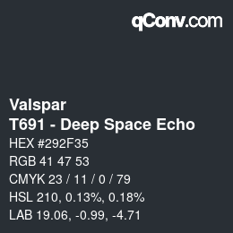 Farbcode: Valspar - T691 - Deep Space Echo | qconv.com