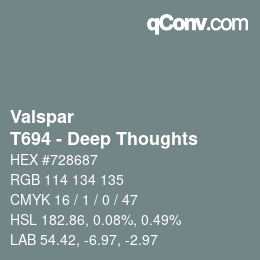 Color code: Valspar - T694 - Deep Thoughts | qconv.com