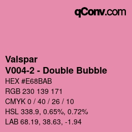 Color code: Valspar - V004-2 - Double Bubble | qconv.com