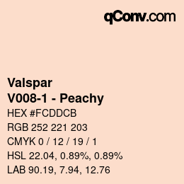 Color code: Valspar - V008-1 - Peachy | qconv.com