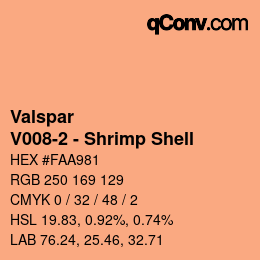 Farbcode: Valspar - V008-2 - Shrimp Shell | qconv.com