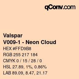 Color code: Valspar - V009-1 - Neon Cloud | qconv.com