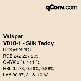 Color code: Valspar - V010-1 - Silk Teddy | qconv.com