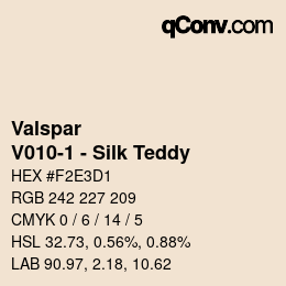カラーコード: Valspar - V010-1 - Silk Teddy | qconv.com