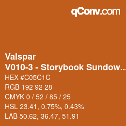 Color code: Valspar - V010-3 - Storybook Sundown | qconv.com