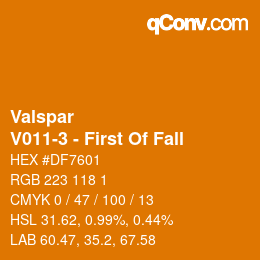 Farbcode: Valspar - V011-3 - First Of Fall | qconv.com