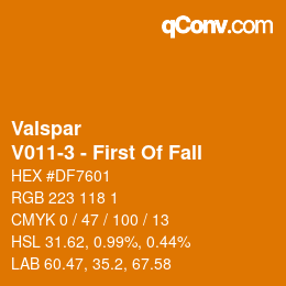 Color code: Valspar - V011-3 - First Of Fall | qconv.com