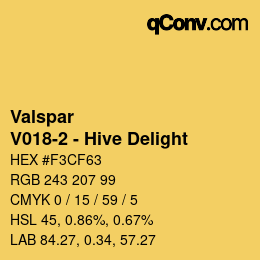 Color code: Valspar - V018-2 - Hive Delight | qconv.com