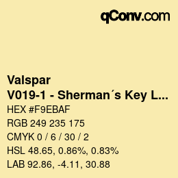 Color code: Valspar - V019-1 - Sherman´s Key Lime | qconv.com