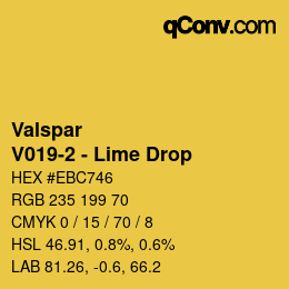 Color code: Valspar - V019-2 - Lime Drop | qconv.com
