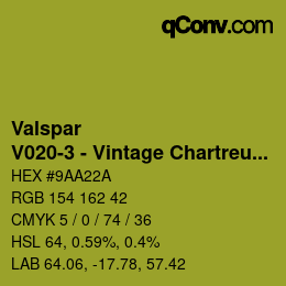カラーコード: Valspar - V020-3 - Vintage Chartreuse | qconv.com