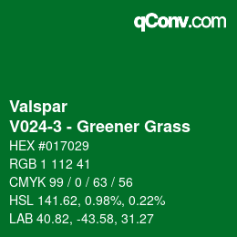 カラーコード: Valspar - V024-3 - Greener Grass | qconv.com