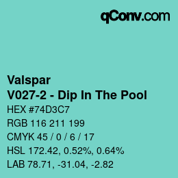 Color code: Valspar - V027-2 - Dip In The Pool | qconv.com