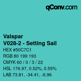 Código de color: Valspar - V028-2 - Setting Sail | qconv.com