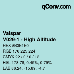 カラーコード: Valspar - V029-1 - High Altitude | qconv.com