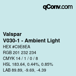 カラーコード: Valspar - V030-1 - Ambient Light | qconv.com