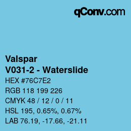 Color code: Valspar - V031-2 - Waterslide | qconv.com