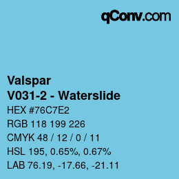 Código de color: Valspar - V031-2 - Waterslide | qconv.com