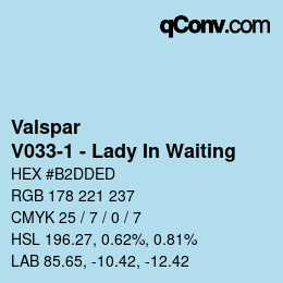 カラーコード: Valspar - V033-1 - Lady In Waiting | qconv.com