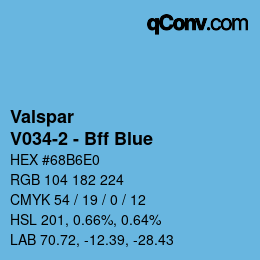 Color code: Valspar - V034-2 - Bff Blue | qconv.com