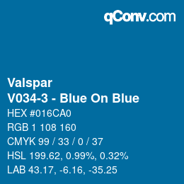 カラーコード: Valspar - V034-3 - Blue On Blue | qconv.com