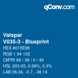 Color code: Valspar - V035-3 - Blueprint | qconv.com