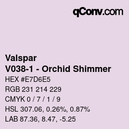 Color code: Valspar - V038-1 - Orchid Shimmer | qconv.com