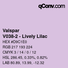 Color code: Valspar - V038-2 - Lively Lilac | qconv.com