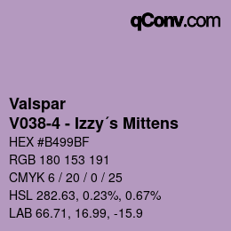 Farbcode: Valspar - V038-4 - Izzy´s Mittens | qconv.com