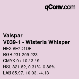 Código de color: Valspar - V039-1 - Wisteria Whisper | qconv.com