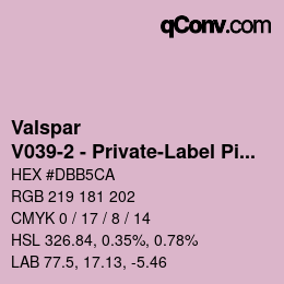 Farbcode: Valspar - V039-2 - Private-Label Pink | qconv.com